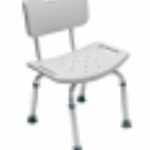 BATH SEAT W/ BACK SNGL PACK PLATINUM COL LUMEX