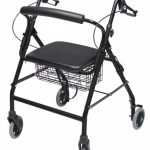 ROLLATOR ALUM WIDE BLACK WALKABOUT WIDE