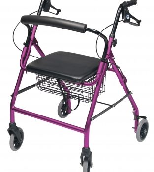 ROLLATOR ALUM WIDE PINK WALKABOUT WIDE