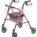 SET N GO HGT ADJ ROLLATOR PINK LUMEX