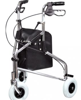 ROLLATOR CHROME THREE WHEELED LUMEX