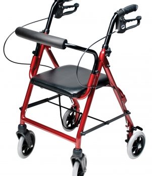 ROLLATOR ALUM JR BURGUNDY WALKABOUT JUNIOR, LUMEX