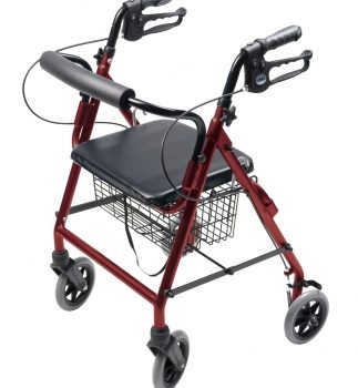 ROLLATOR ALUM HEMI BURGUNDY WALKABOUT HEMI, LUMEX