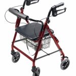 ROLLATOR ALUM HEMI BURGUNDY WALKABOUT HEMI, LUMEX