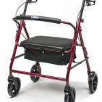 ROLLATOR ALUM IMPERIAL BURGNDY WALKABOUT CONTOUR, LUMEX