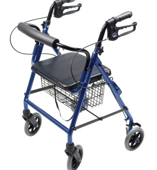 ROLLATOR ALUM HEMI BLUE WALKABOUT HEMI, LUMEX