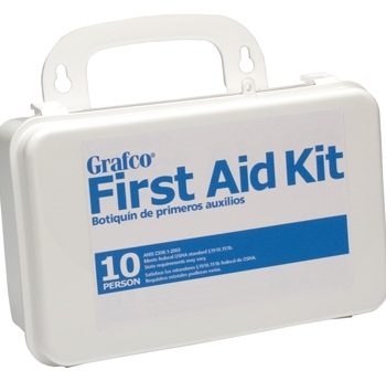 FIRST AID KIT PLTIC-10 PERSON GRAFCO
